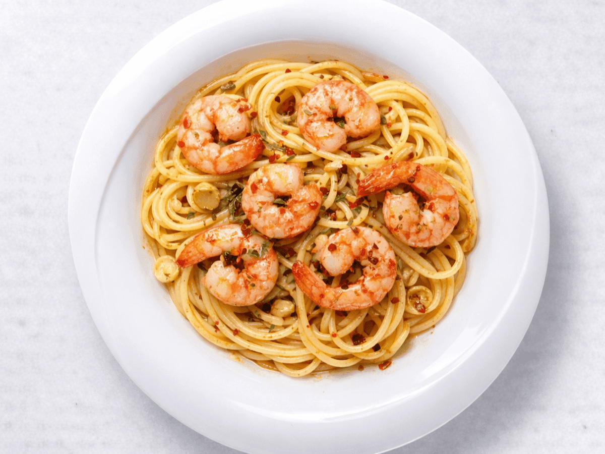 Spaghetti Aglio e Scampi